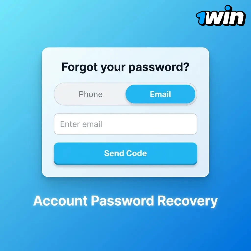Password recovery screen showing steps to reset account access via phone or email verification