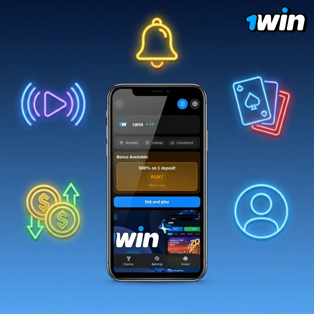 Push notifications interface showing bet alerts, promotions, and account updates with customization options