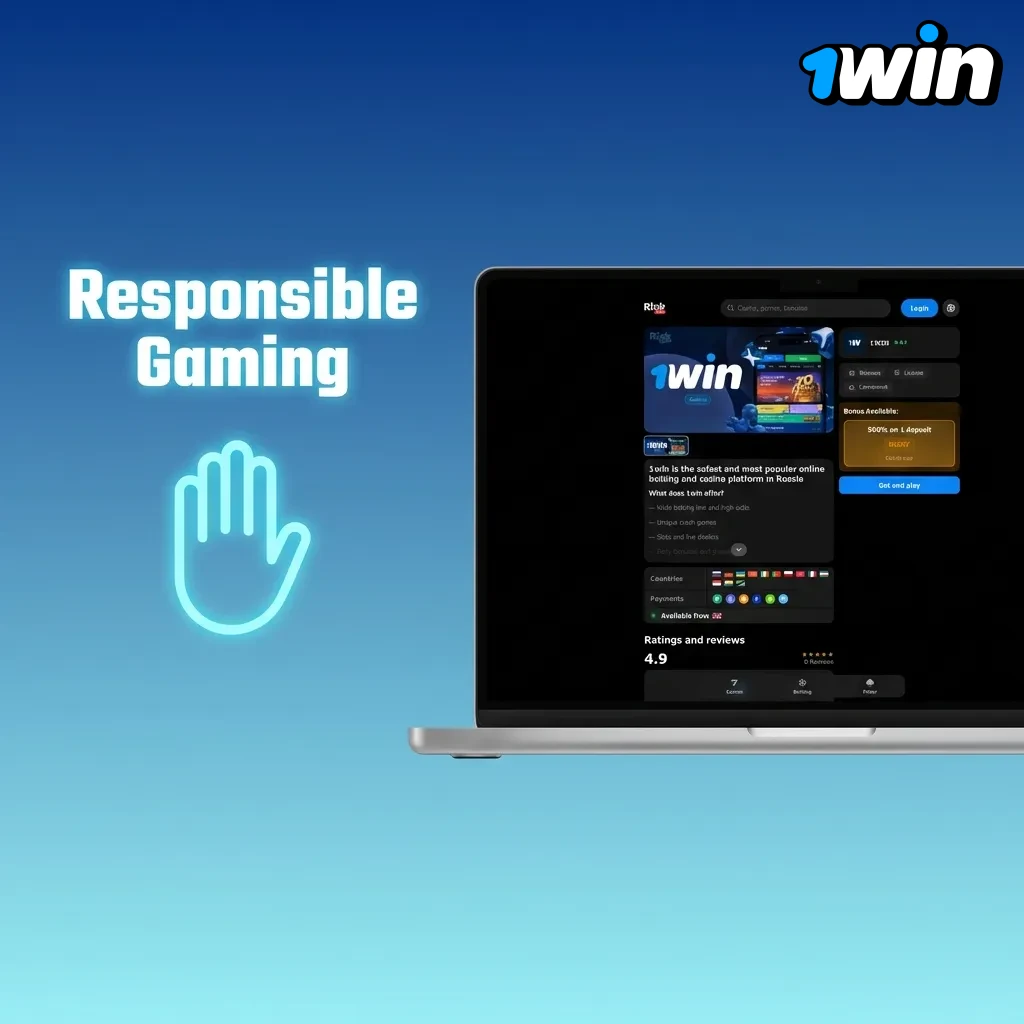 1win responsible gaming tools interface showing deposit limits, session reminders, and self-exclusion options