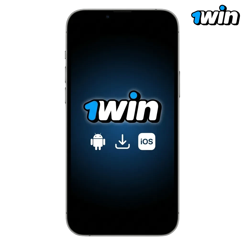 1win mobile app interface showing sports betting options and casino games with bonus offer display