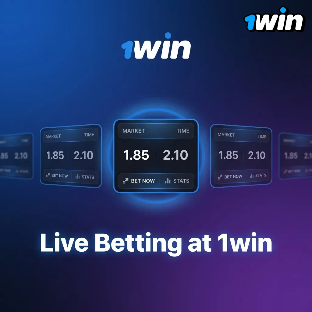 1win live betting interface showing real-time odds updates and embedded streaming for football, tennis, and basketball
